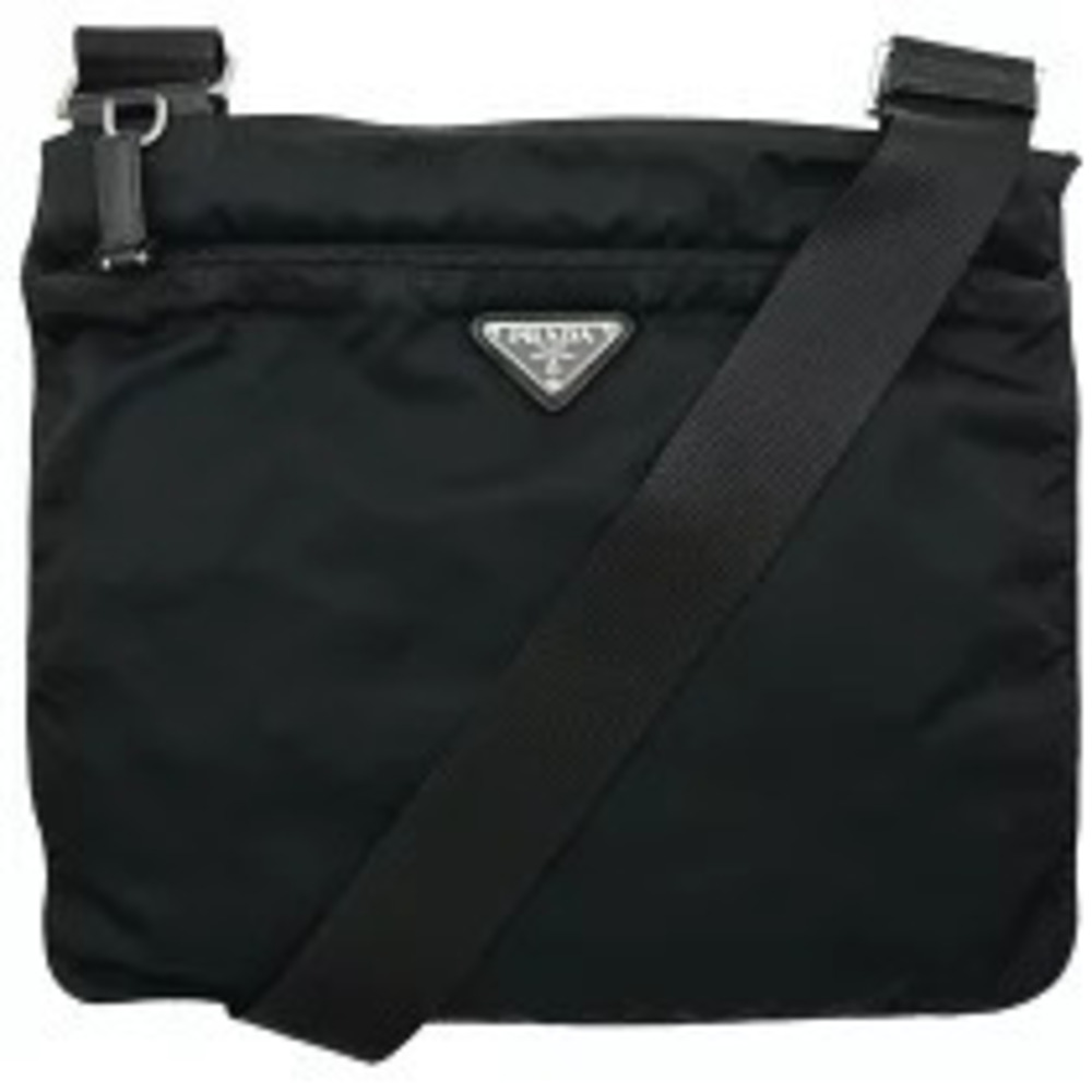 Prada Arque Vitello Daino Leather Hobo Shoulder Bag Black